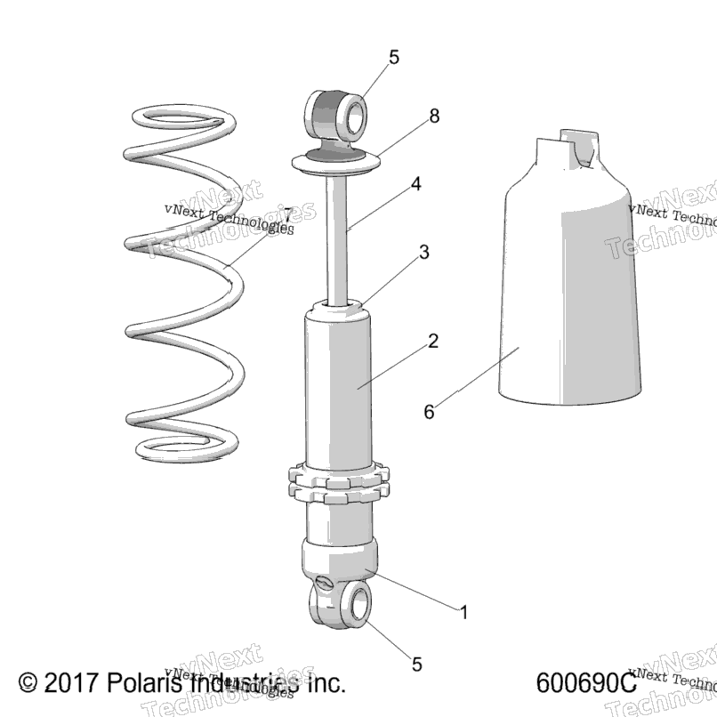 Suension, Shock, Front Track S20fjb8 All Options (600690C)