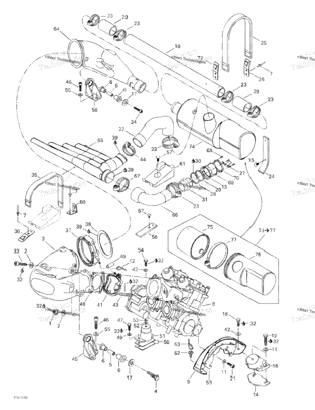 Engine Support And Muffler