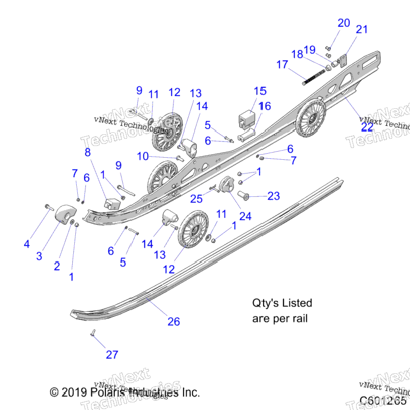 Suspension, Rail Asm. All Options