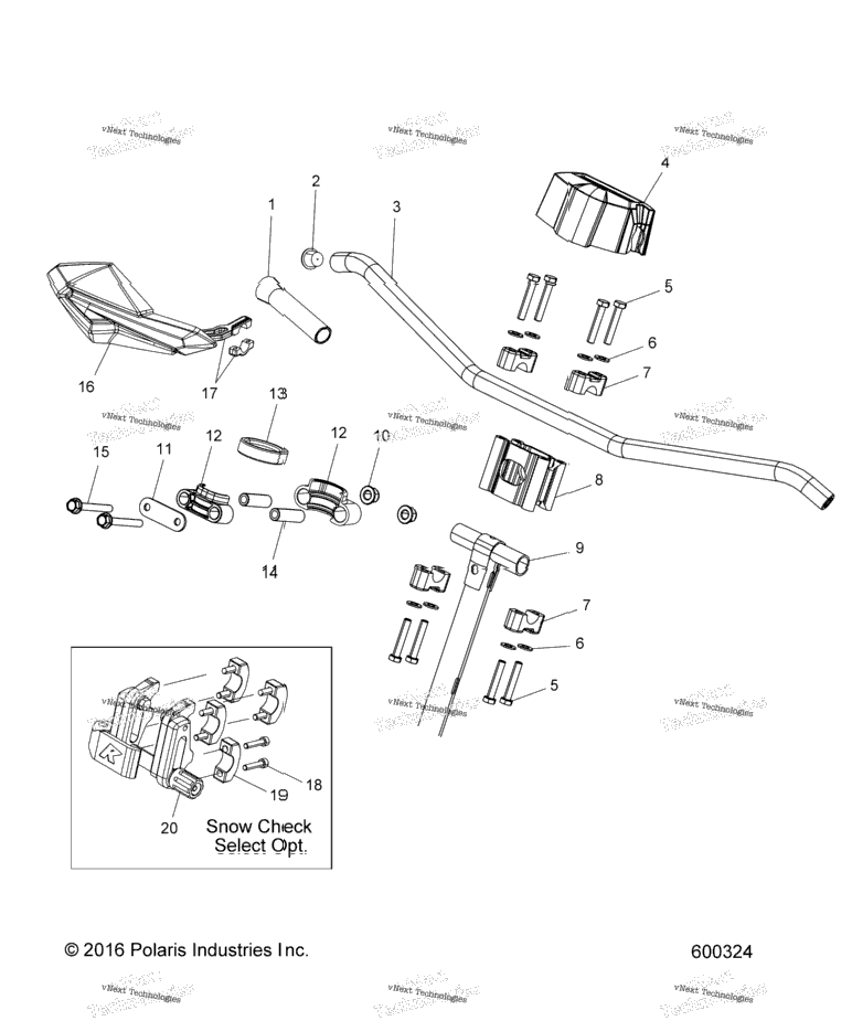 Steering, Upper & Handlebar Asm. All Options