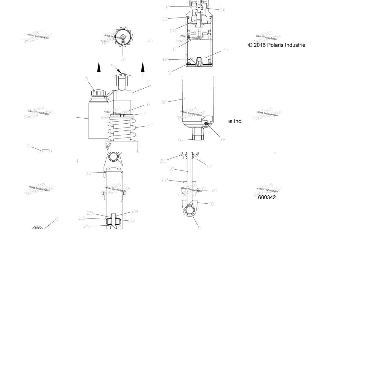 Suspension, Shock, Front Track (600342)