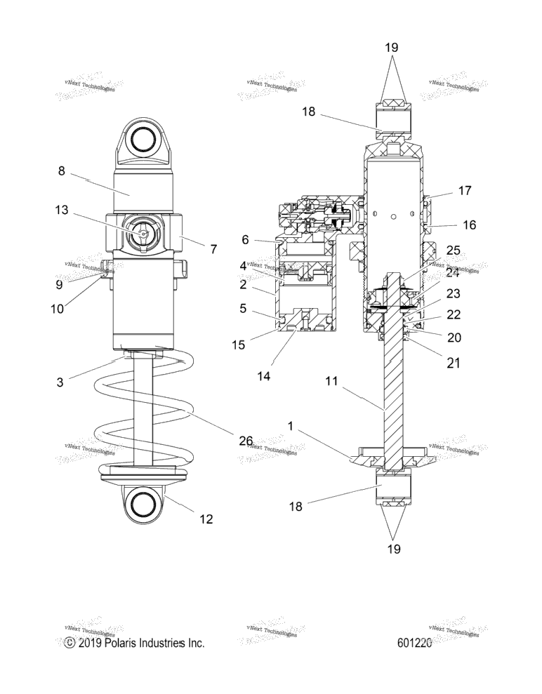 Suspension, Shock, Front Track