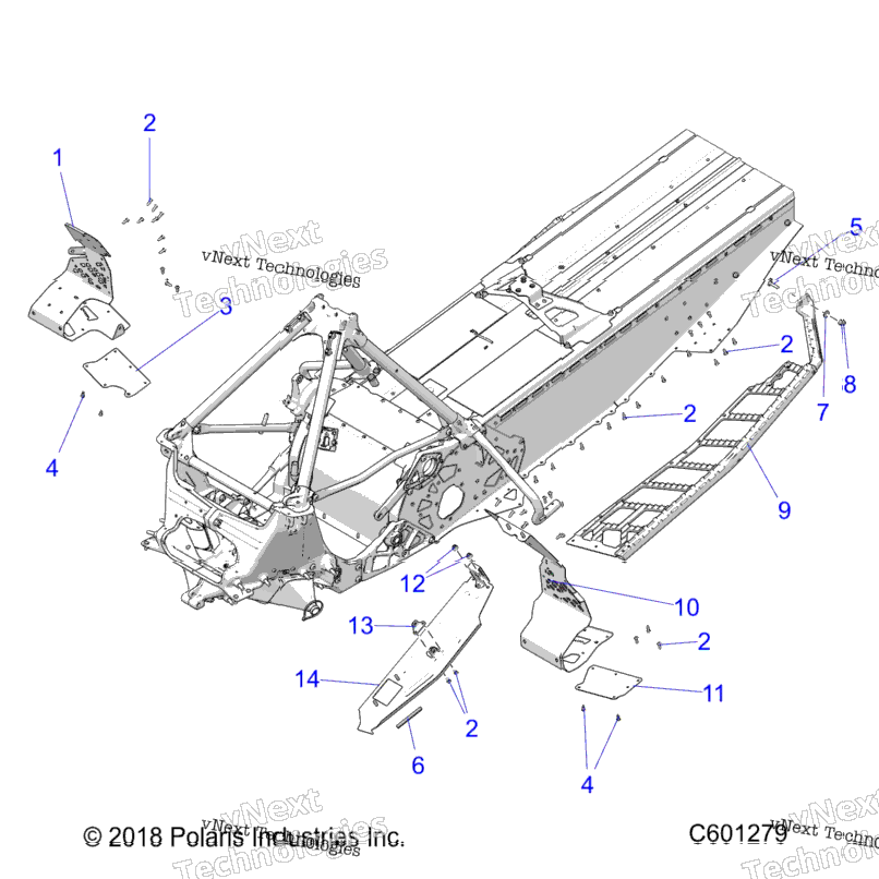 Chassis, Clutch Guard/Footrests/Running Boards