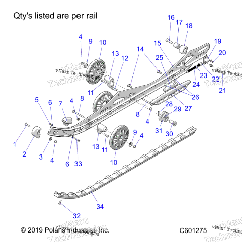 Suspension, Rail, Lh/Rh All Options