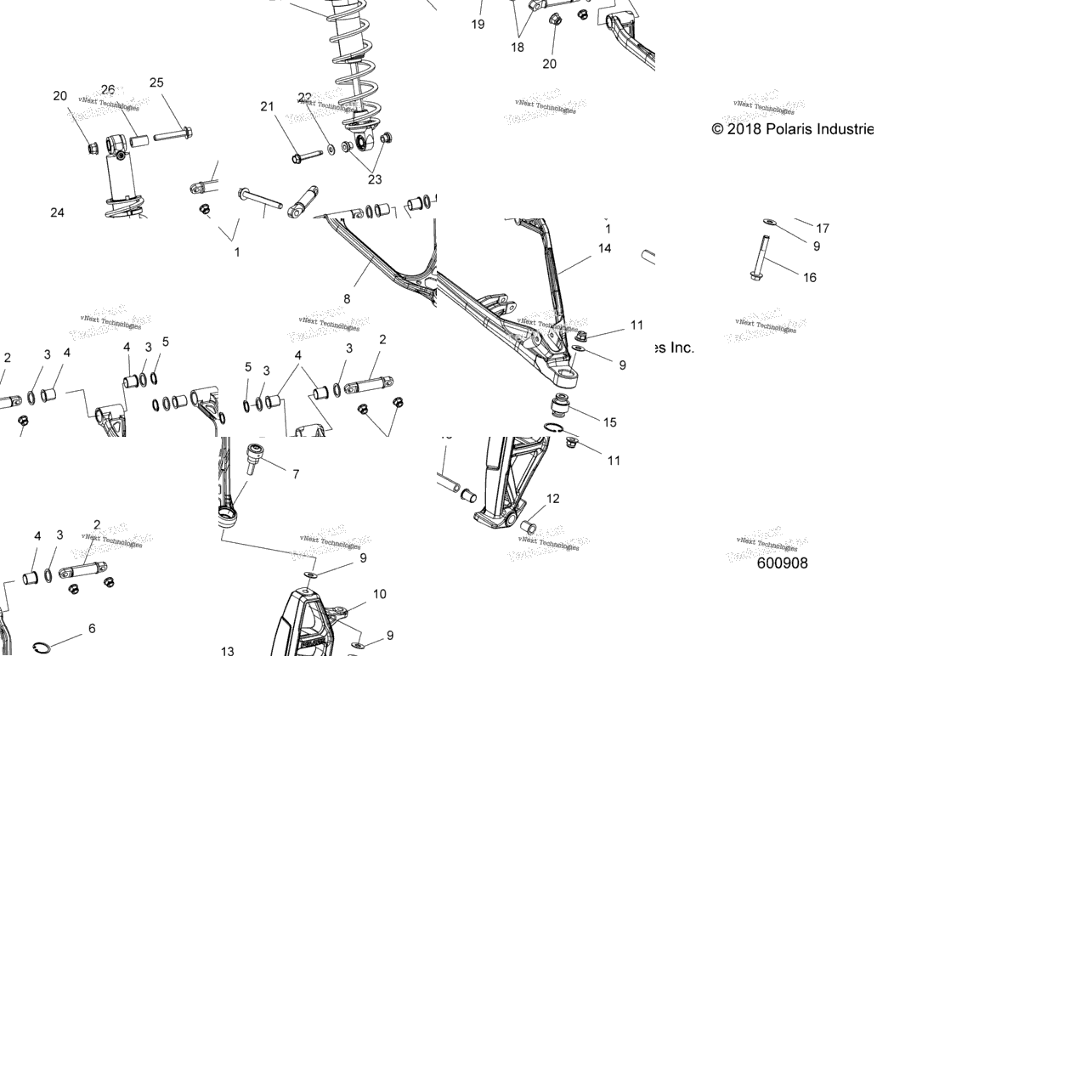 Suspension, Control Arms, Shock Mntg, & Spindle