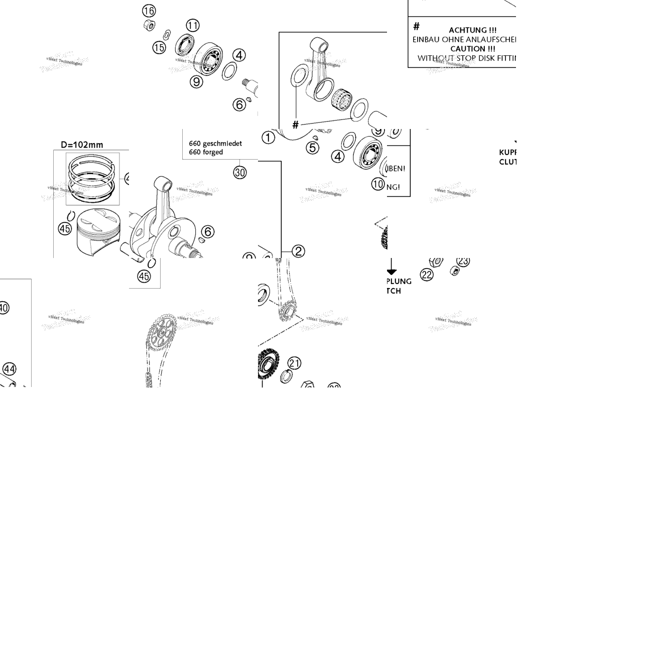 Crankshaft, Piston