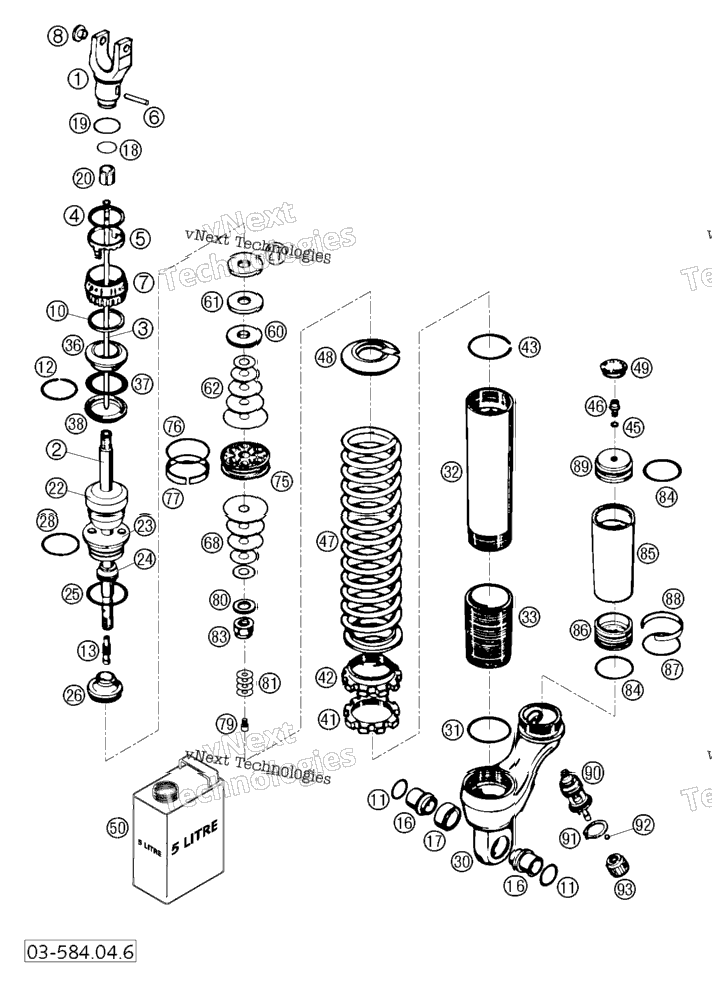 Shock Absorber Disassembled
