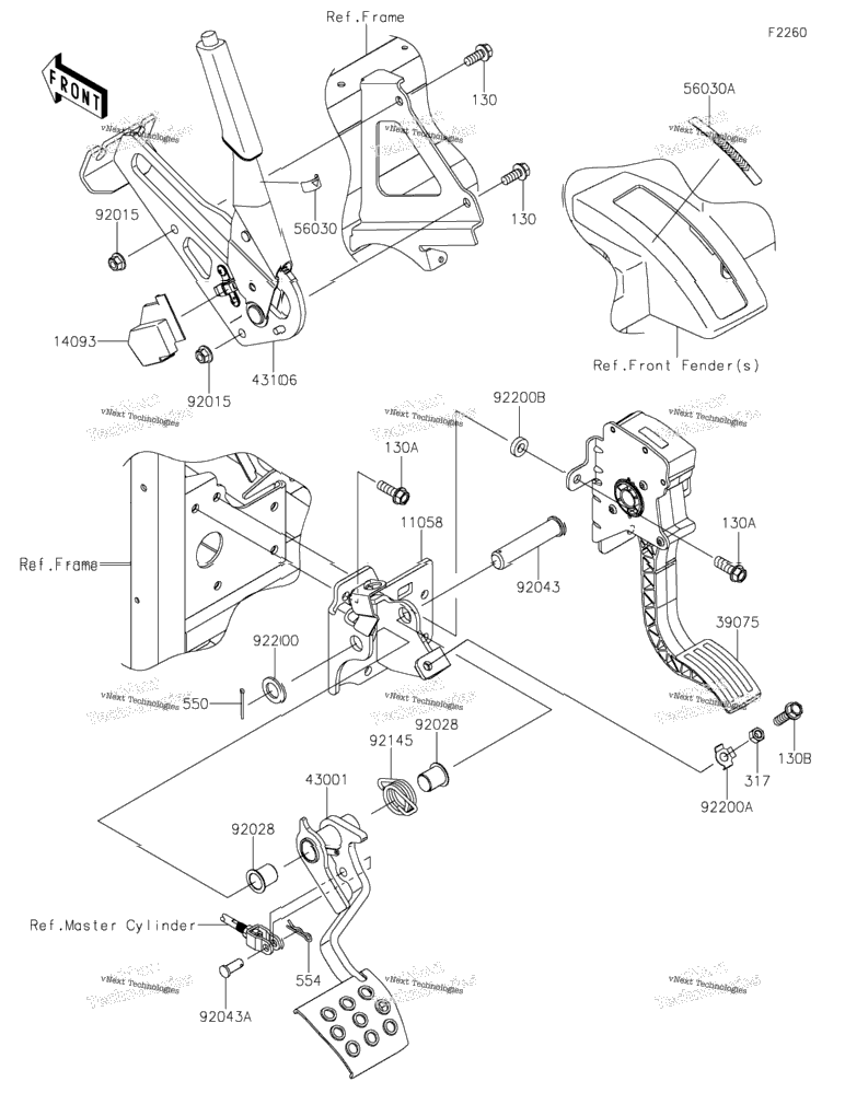 Brake Pedal/Throttle Lever