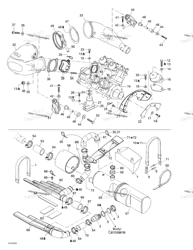 Engine Support And Muffler
