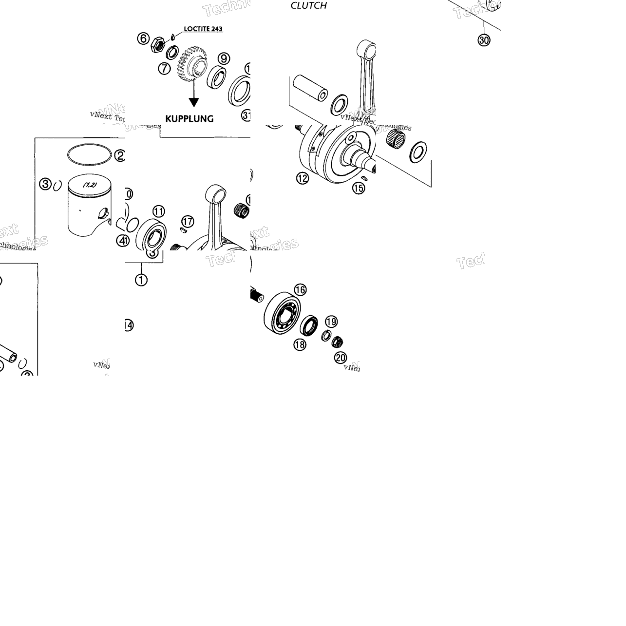 Crankshaft, Piston