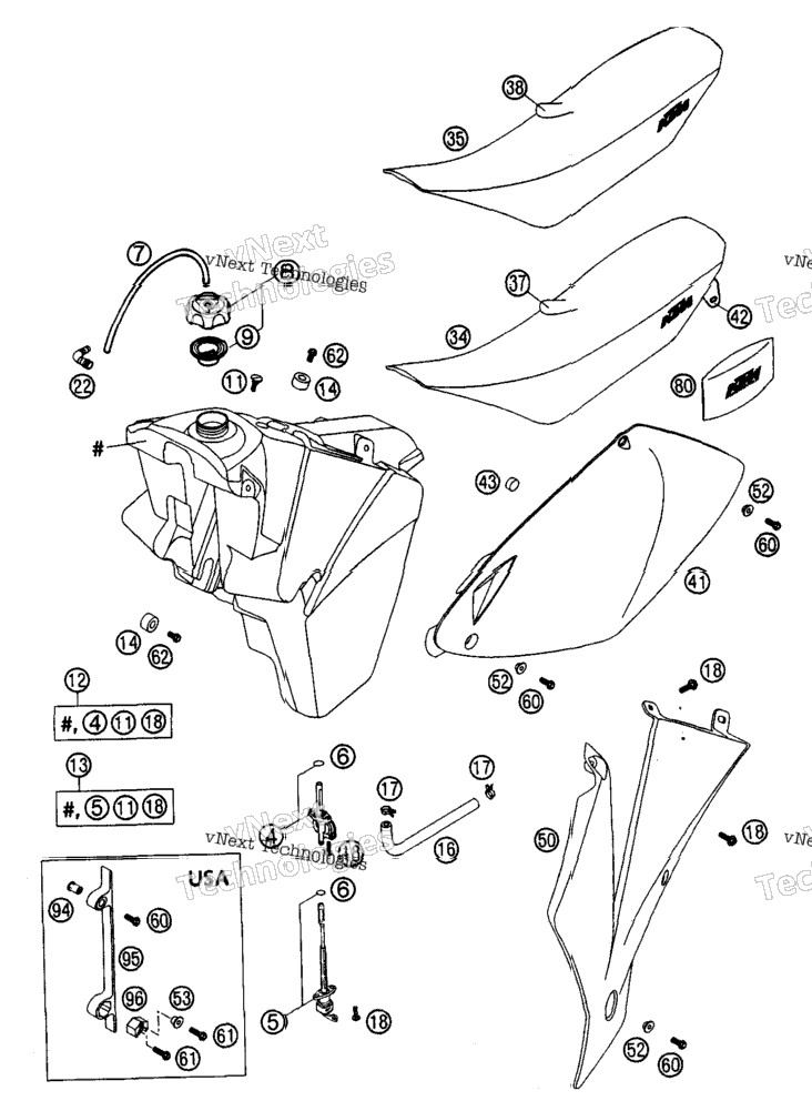 Tank, Seat, Cover