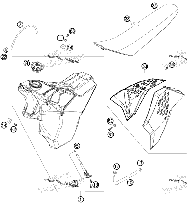 Tank, Seat, Cover