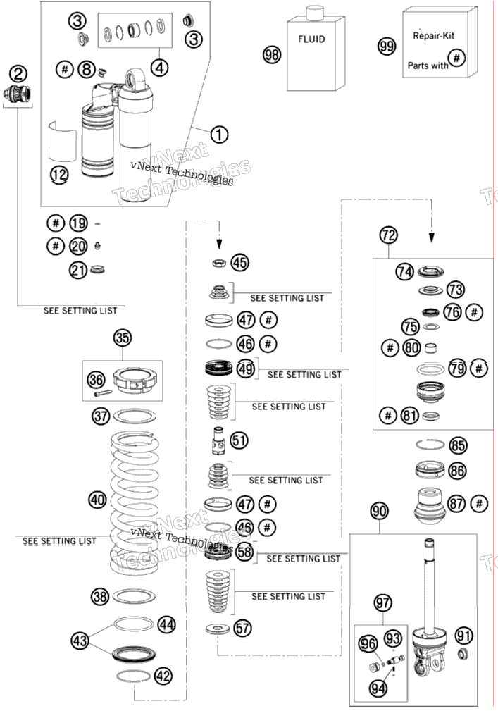 Shock Absorber Disassembled