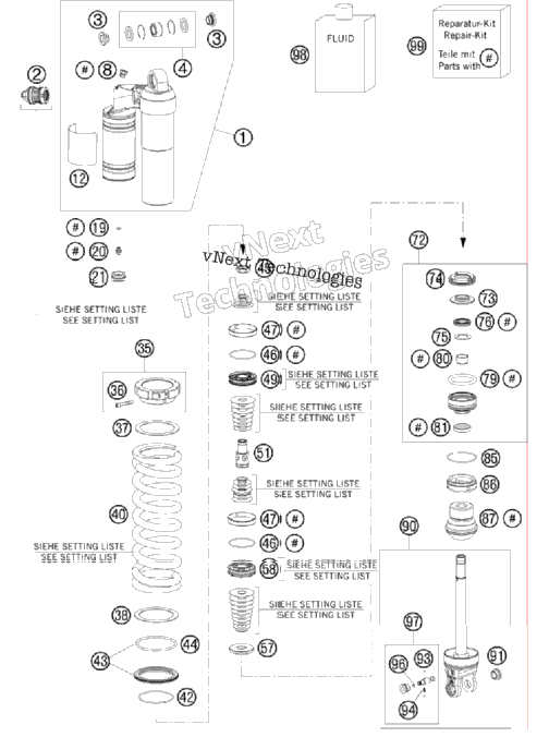 Shock Absorber Disassembled