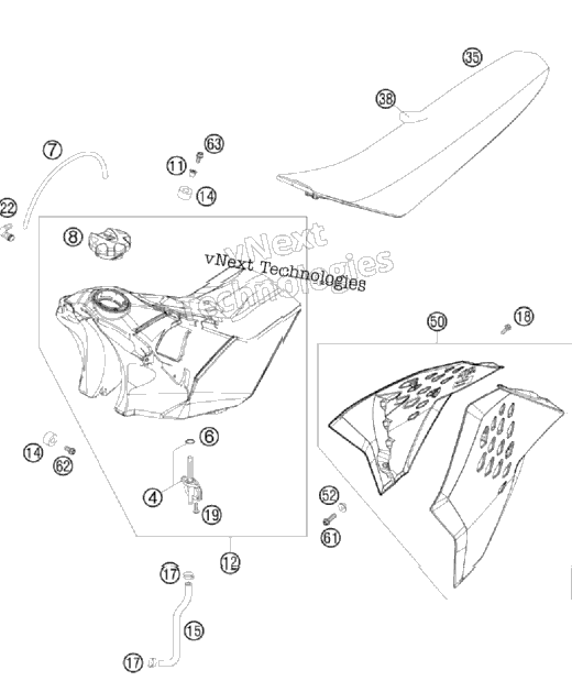 Tank, Seat, Cover