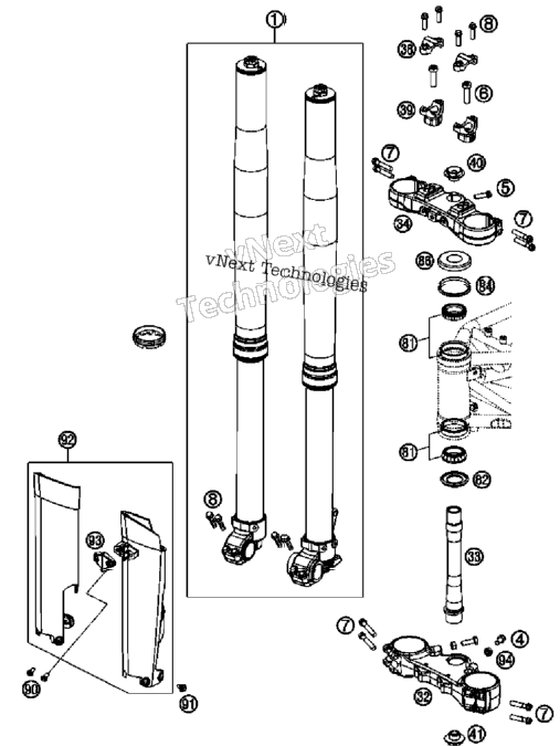 Front Fork, Triple Clamp