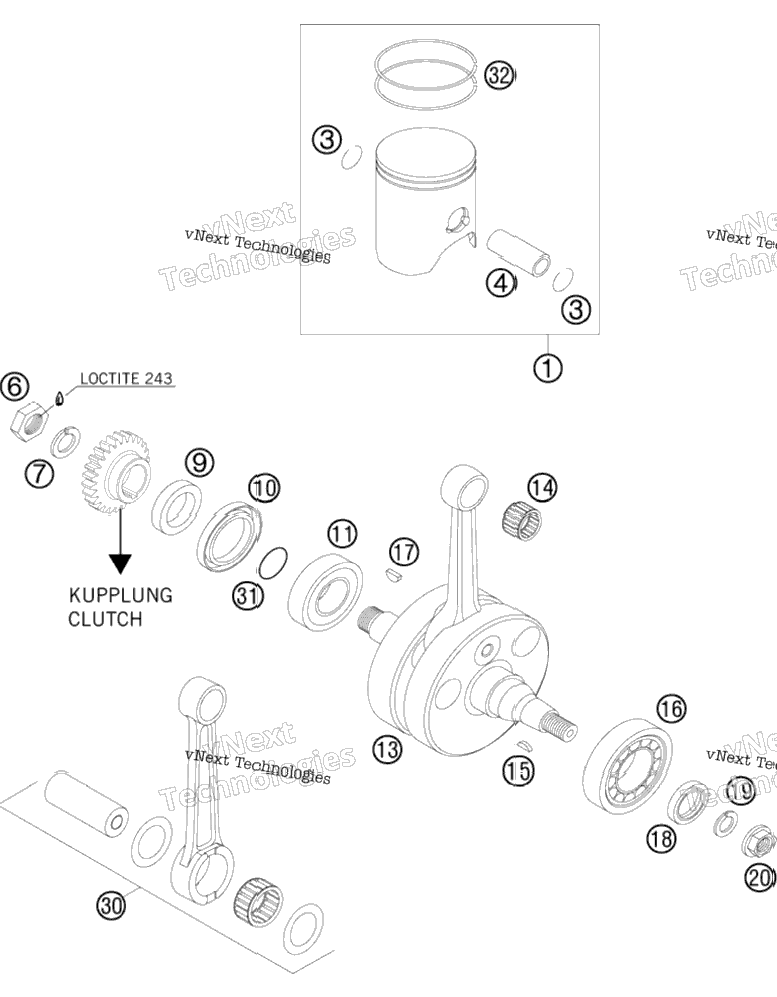 Crankshaft, Piston