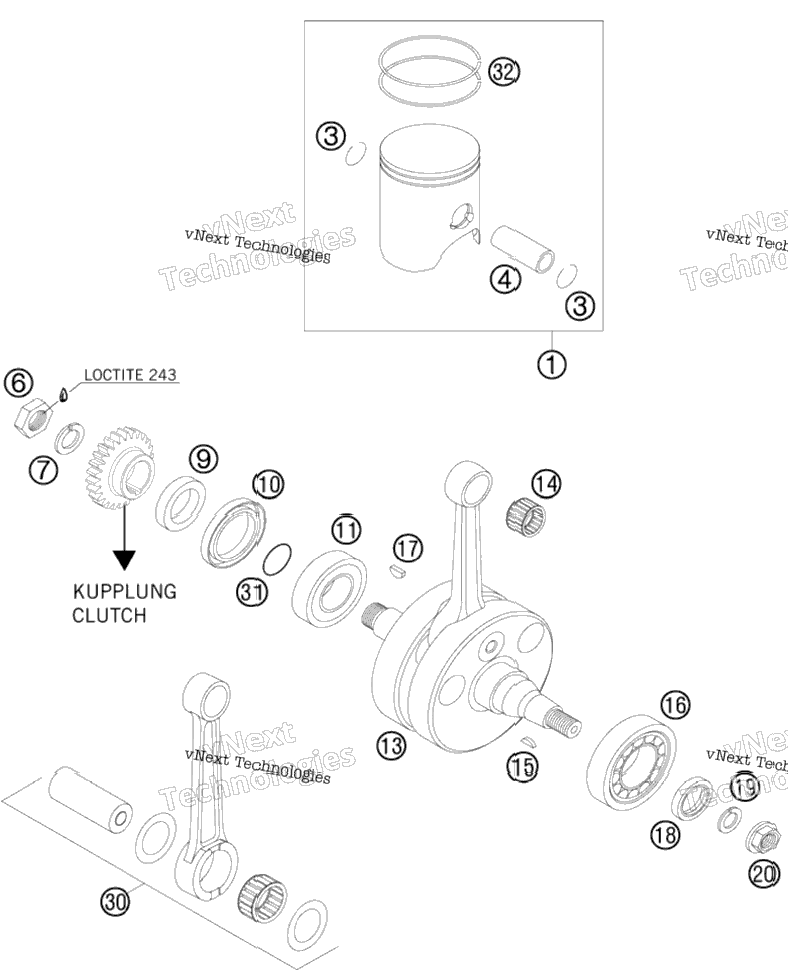 Crankshaft, Piston