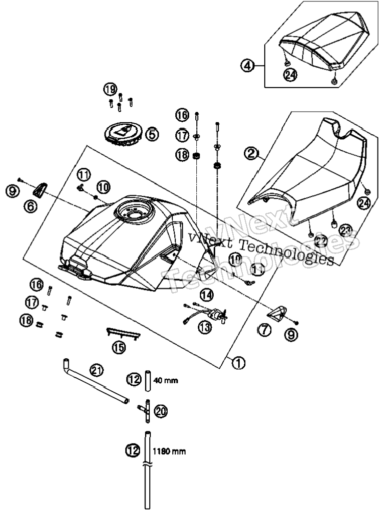 Tank, Seat, Cover