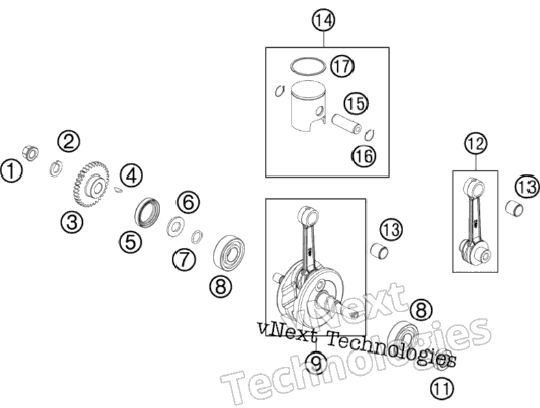Crankshaft, Piston