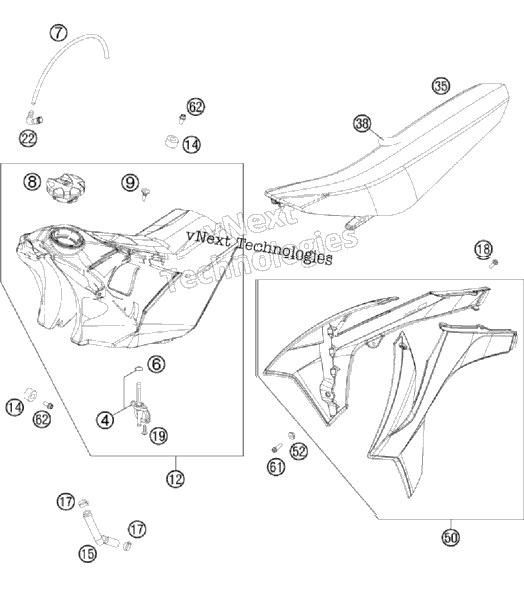 Tank, Seat, Cover