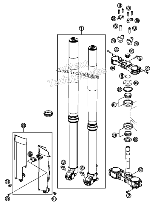 Front Fork, Triple Clamp