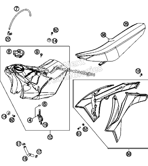 Tank, Seat, Cover