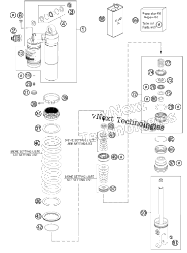 Shock Absorber Disassembled