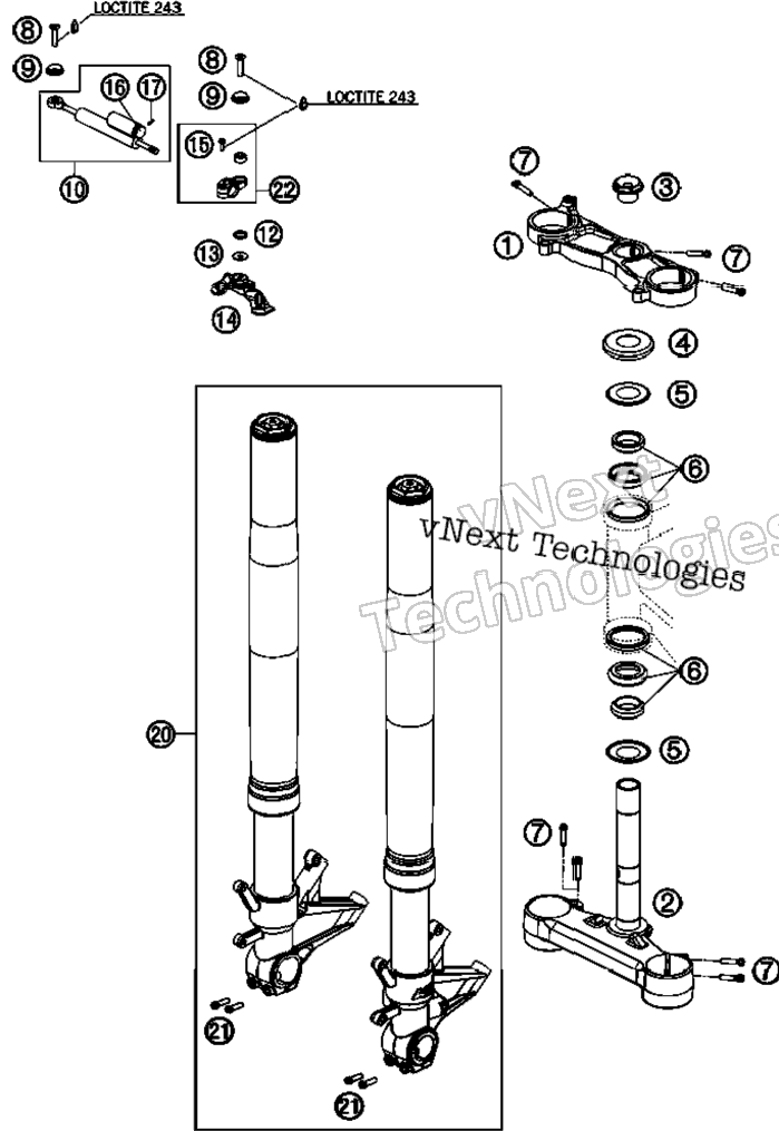 Front Fork, Triple Clamp