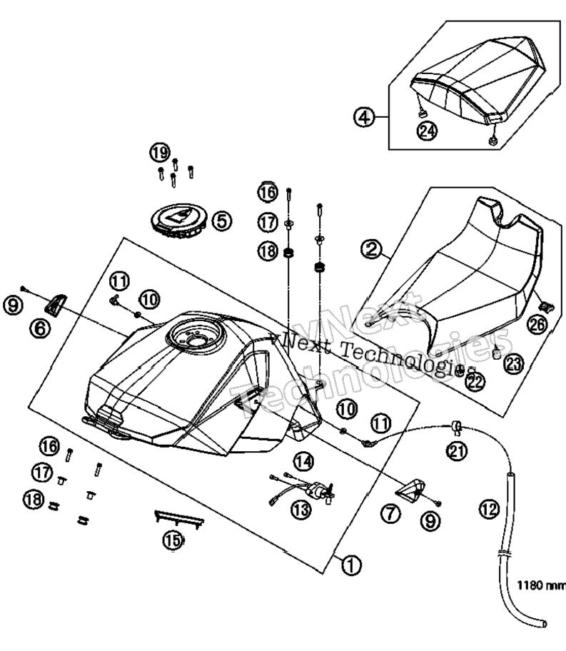 Tank, Seat, Cover