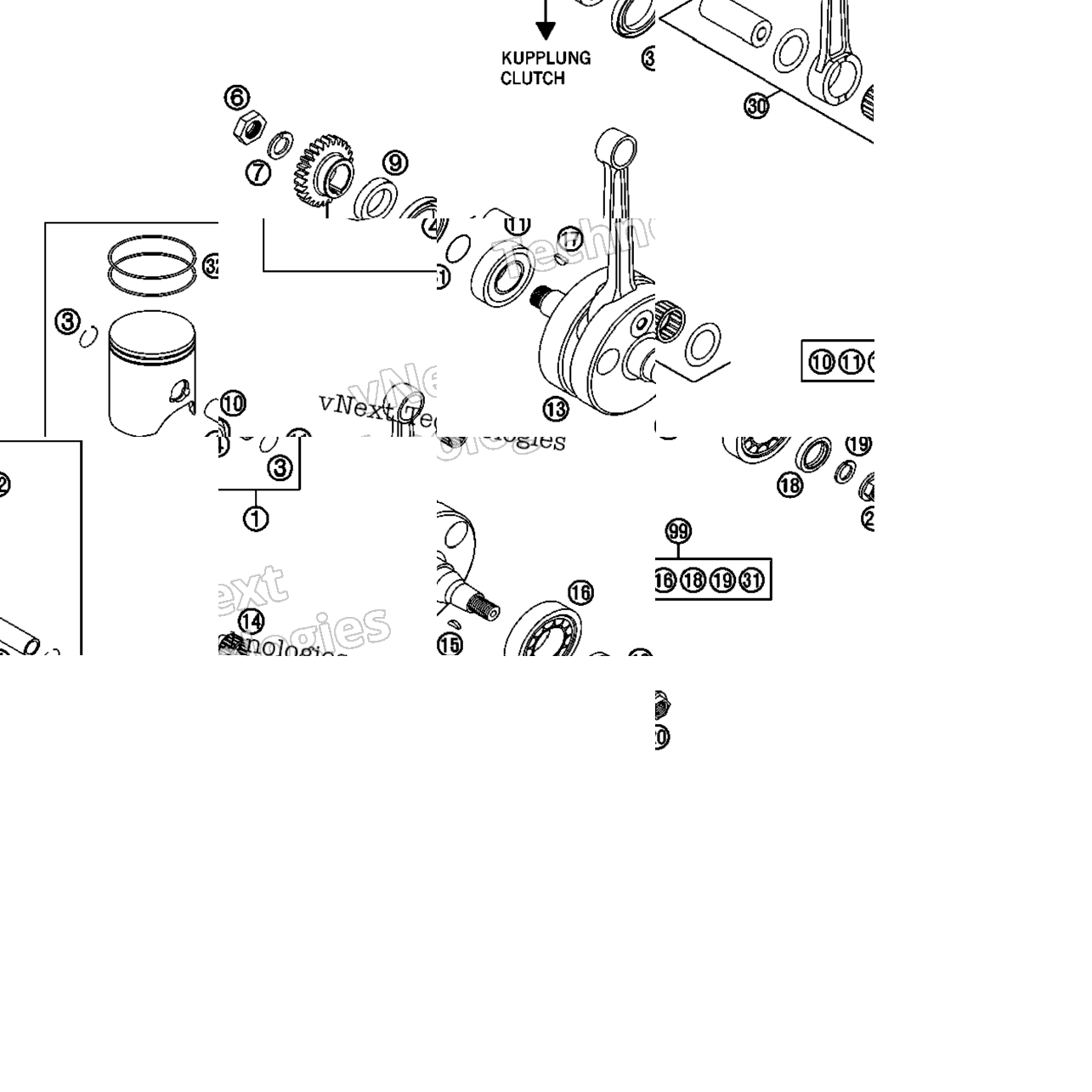 Crankshaft, Piston