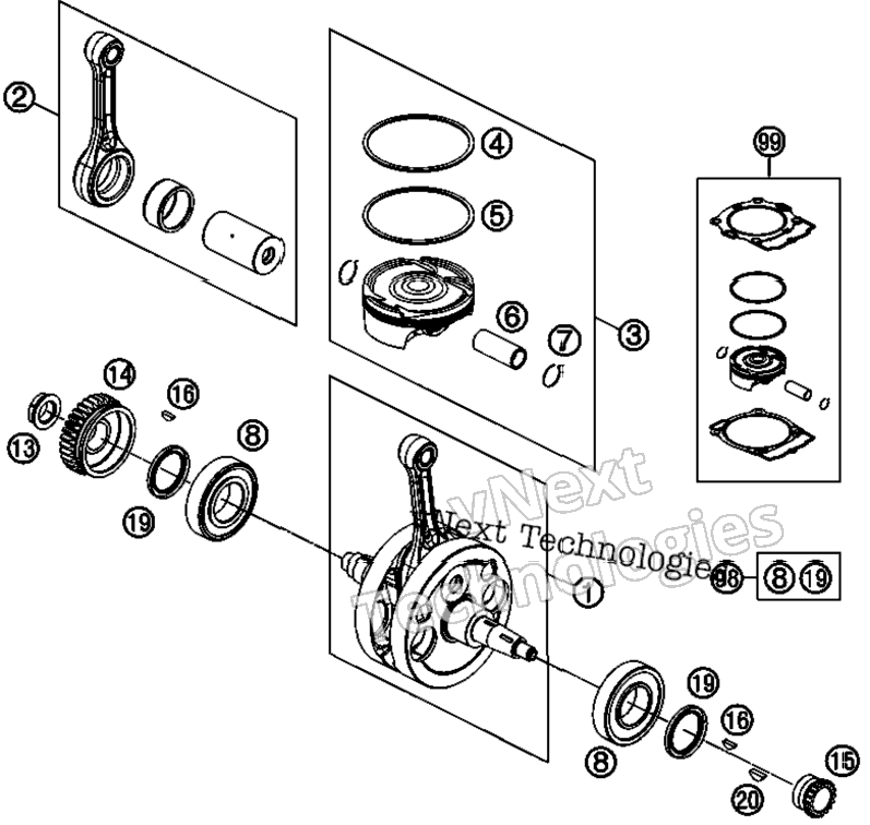 Crankshaft, Piston