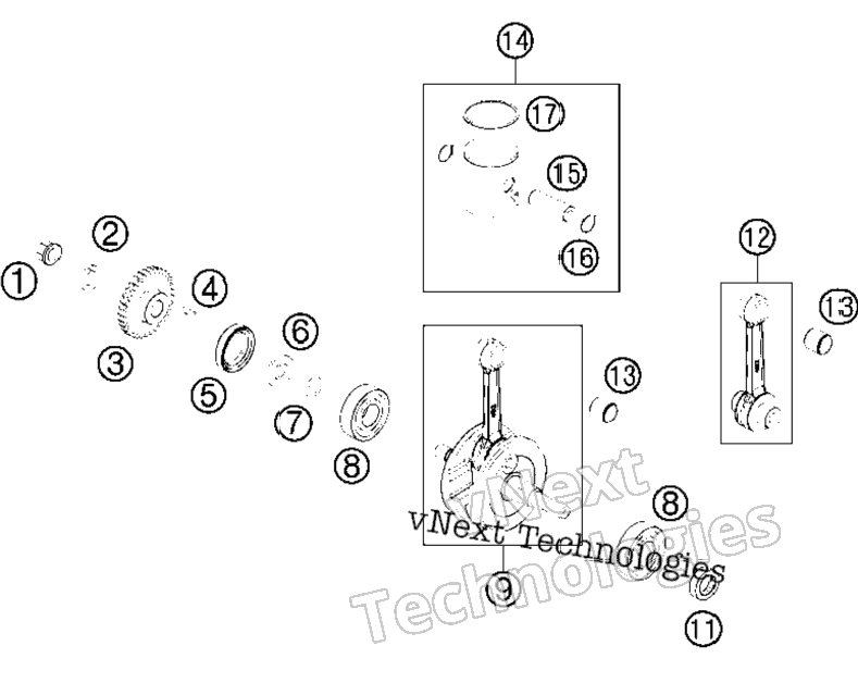 Crankshaft, Piston