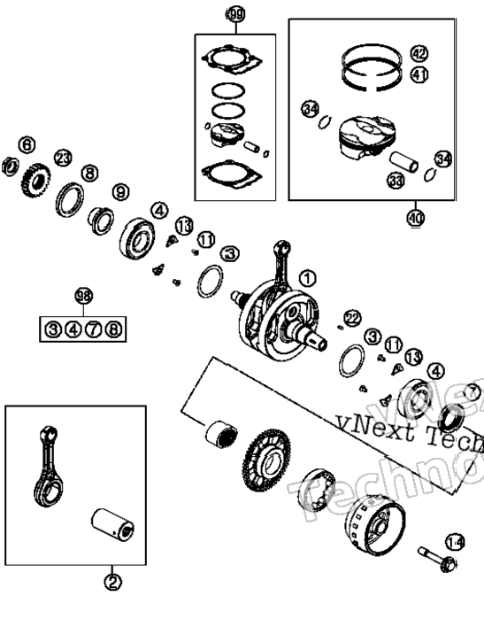 Crankshaft, Piston