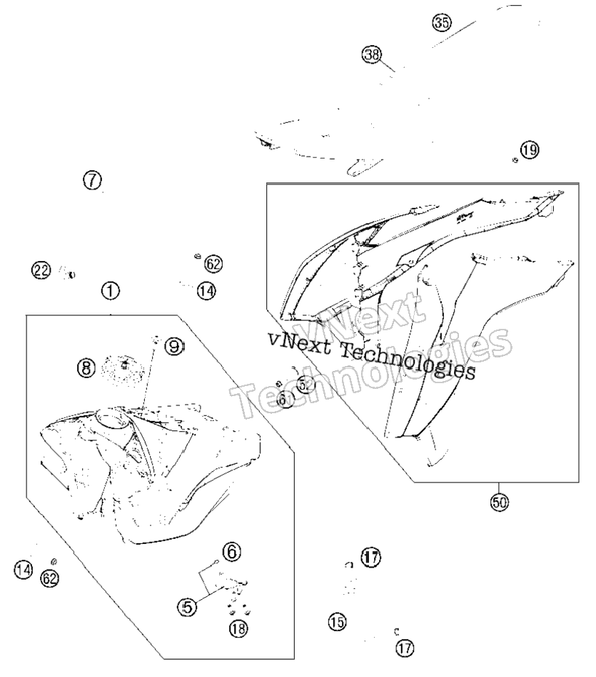 Tank, Seat, Cover
