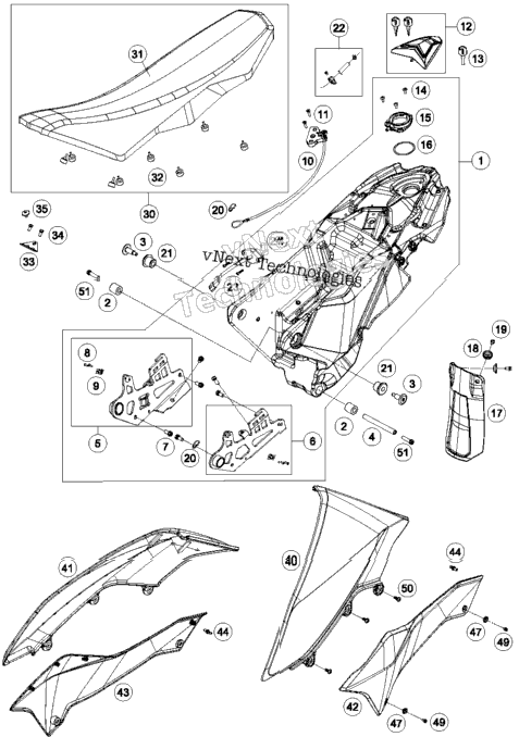 Tank, Seat, Cover