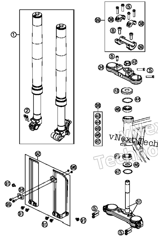 Front Fork, Triple Clamp