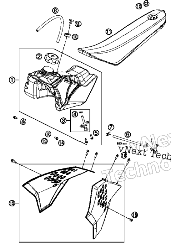 Tank, Seat, Cover