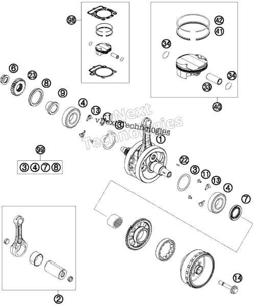 Crankshaft, Piston