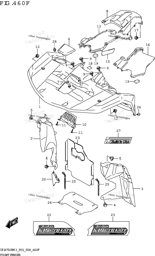 Front Fender (Lt-A750x:(P03,P33))
