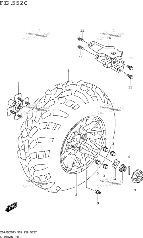 Lh Rear Wheel (Lt-A750xpz)