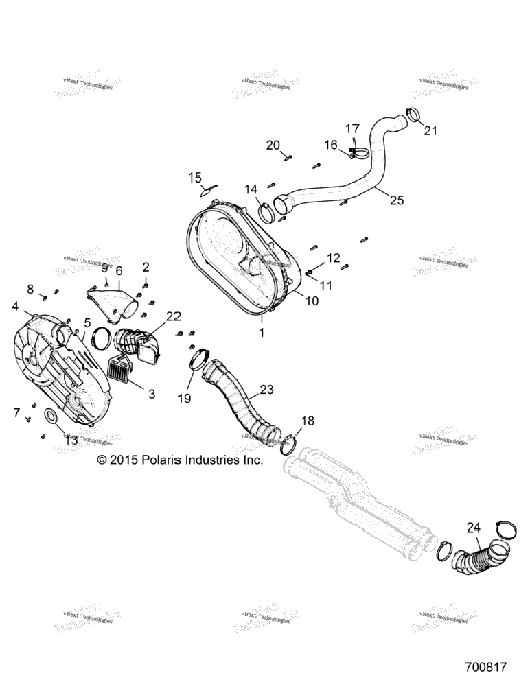 Drive Train, Clutch Cover And Ducting