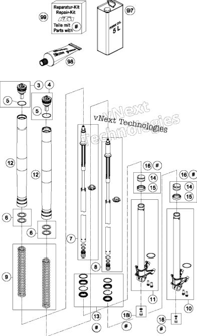 Front Fork Disassembled