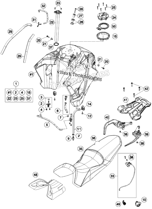 Tank, Seat, Cover