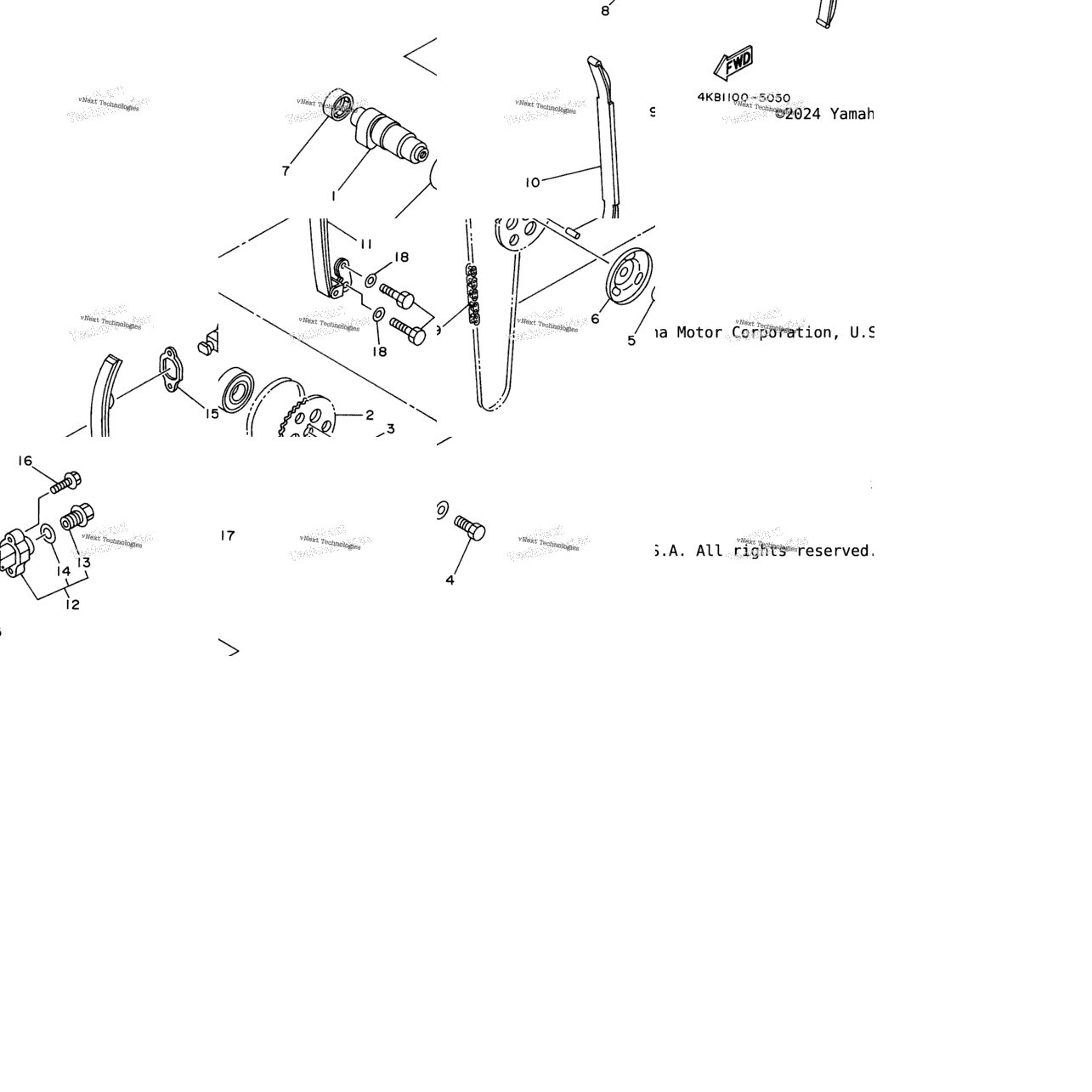 Camshaft. Chain