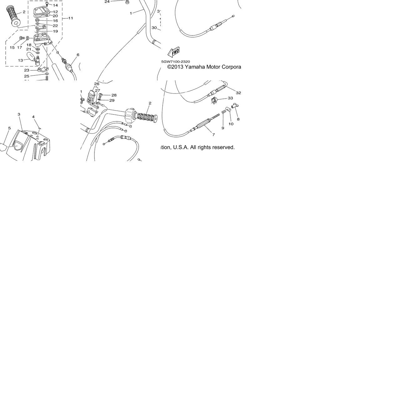 Steering Handle Cable