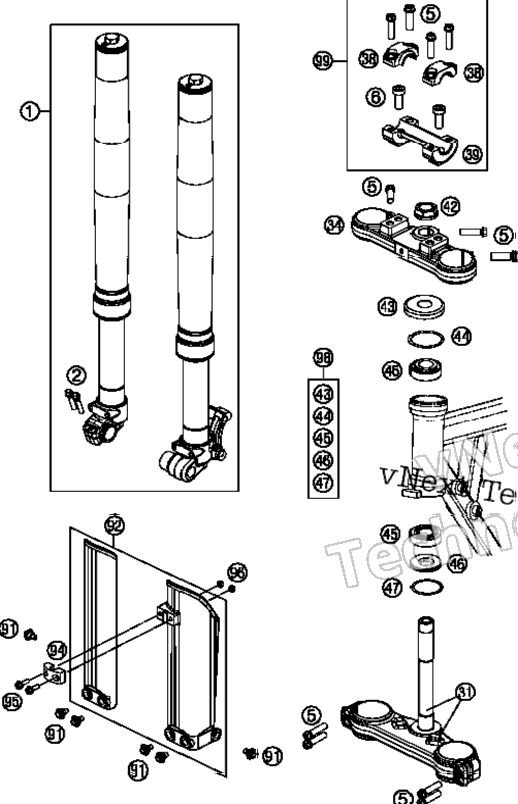 Front Fork, Triple Clamp