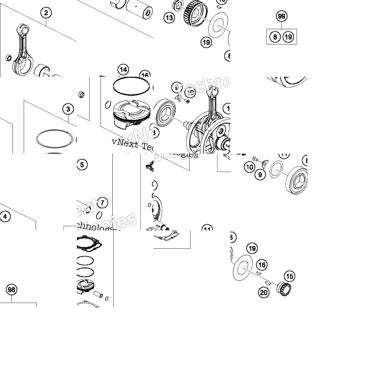 Crankshaft, Piston
