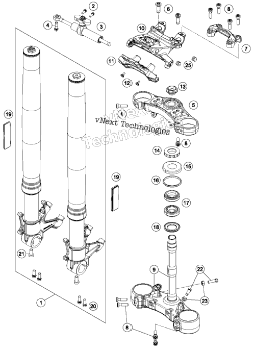 Front Fork, Triple Clamp