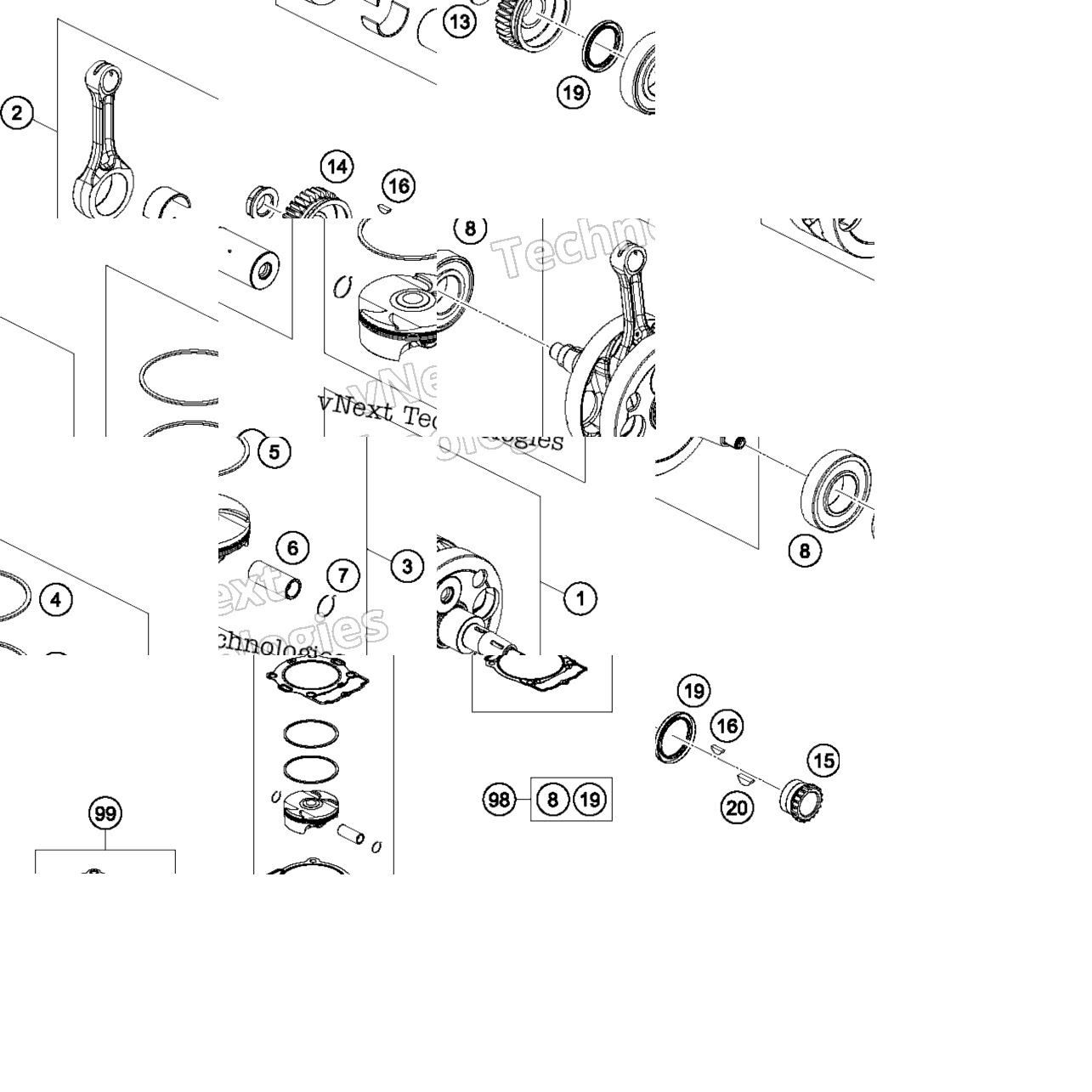 Crankshaft, Piston